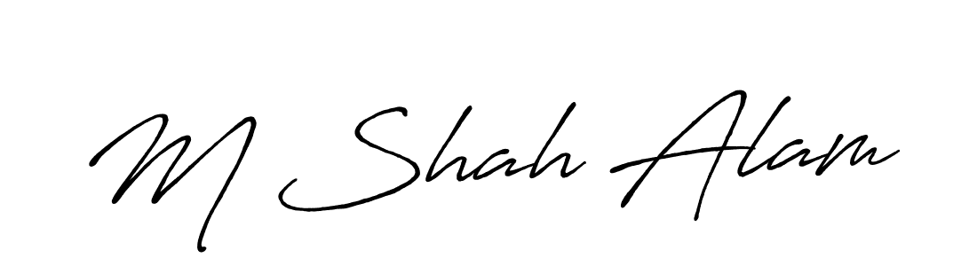 Use a signature maker to create a handwritten signature online. With this signature software, you can design (Antro_Vectra_Bolder) your own signature for name M Shah Alam. M Shah Alam signature style 7 images and pictures png