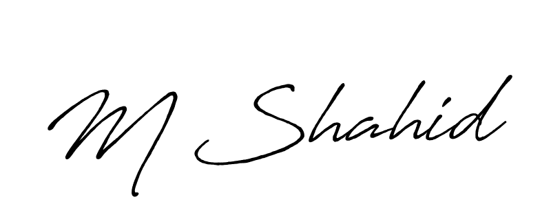 Create a beautiful signature design for name M Shahid. With this signature (Antro_Vectra_Bolder) fonts, you can make a handwritten signature for free. M Shahid signature style 7 images and pictures png