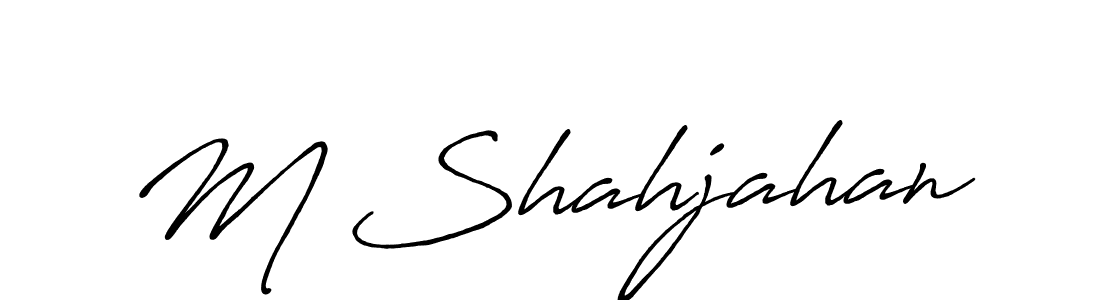 Make a beautiful signature design for name M Shahjahan. With this signature (Antro_Vectra_Bolder) style, you can create a handwritten signature for free. M Shahjahan signature style 7 images and pictures png