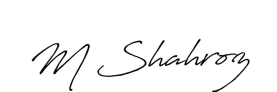 Also You can easily find your signature by using the search form. We will create M Shahroz name handwritten signature images for you free of cost using Antro_Vectra_Bolder sign style. M Shahroz signature style 7 images and pictures png