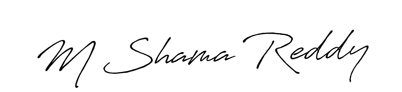 How to make M Shama Reddy signature? Antro_Vectra_Bolder is a professional autograph style. Create handwritten signature for M Shama Reddy name. M Shama Reddy signature style 7 images and pictures png