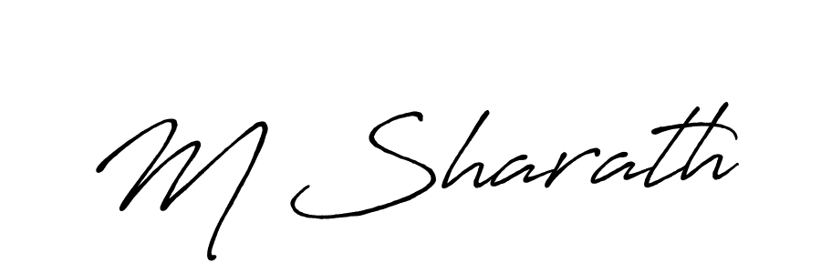 The best way (Antro_Vectra_Bolder) to make a short signature is to pick only two or three words in your name. The name M Sharath include a total of six letters. For converting this name. M Sharath signature style 7 images and pictures png