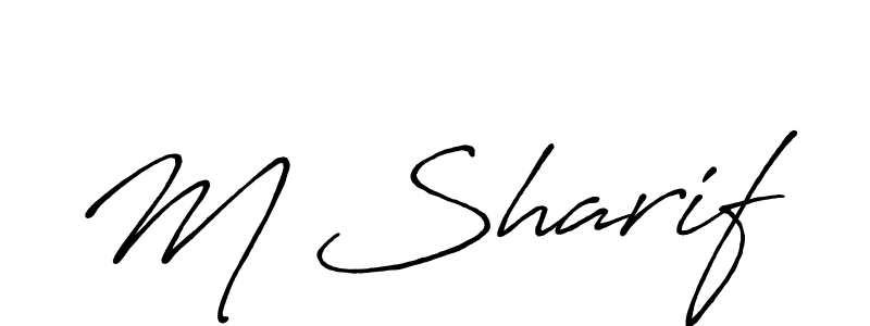 Antro_Vectra_Bolder is a professional signature style that is perfect for those who want to add a touch of class to their signature. It is also a great choice for those who want to make their signature more unique. Get M Sharif name to fancy signature for free. M Sharif signature style 7 images and pictures png