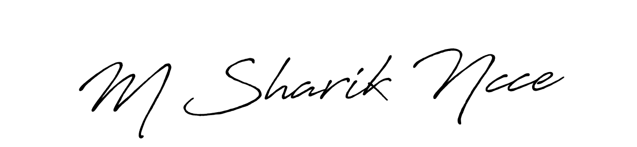 This is the best signature style for the M Sharik Ncce name. Also you like these signature font (Antro_Vectra_Bolder). Mix name signature. M Sharik Ncce signature style 7 images and pictures png