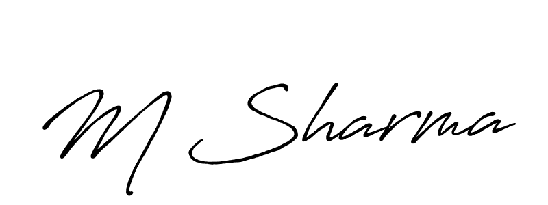 Use a signature maker to create a handwritten signature online. With this signature software, you can design (Antro_Vectra_Bolder) your own signature for name M Sharma. M Sharma signature style 7 images and pictures png