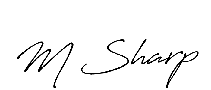 M Sharp stylish signature style. Best Handwritten Sign (Antro_Vectra_Bolder) for my name. Handwritten Signature Collection Ideas for my name M Sharp. M Sharp signature style 7 images and pictures png