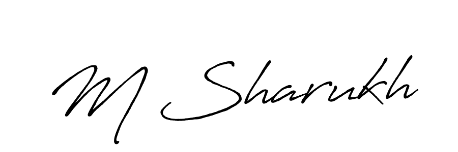 Antro_Vectra_Bolder is a professional signature style that is perfect for those who want to add a touch of class to their signature. It is also a great choice for those who want to make their signature more unique. Get M Sharukh name to fancy signature for free. M Sharukh signature style 7 images and pictures png