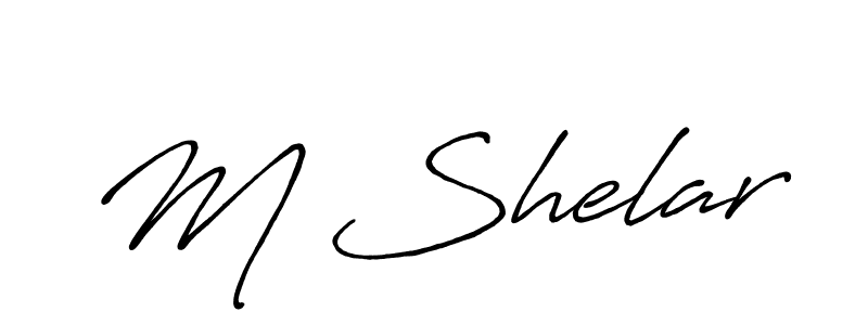 Design your own signature with our free online signature maker. With this signature software, you can create a handwritten (Antro_Vectra_Bolder) signature for name M Shelar. M Shelar signature style 7 images and pictures png