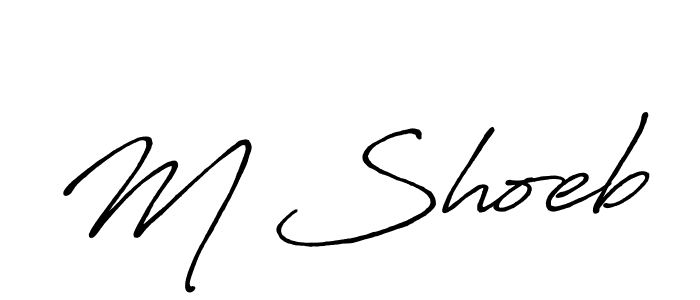 You should practise on your own different ways (Antro_Vectra_Bolder) to write your name (M Shoeb) in signature. don't let someone else do it for you. M Shoeb signature style 7 images and pictures png