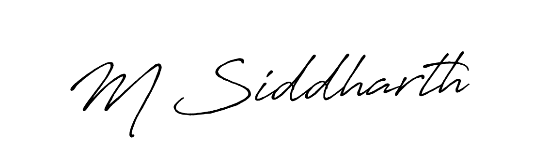 You should practise on your own different ways (Antro_Vectra_Bolder) to write your name (M Siddharth) in signature. don't let someone else do it for you. M Siddharth signature style 7 images and pictures png