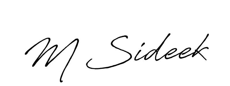 Best and Professional Signature Style for M Sideek. Antro_Vectra_Bolder Best Signature Style Collection. M Sideek signature style 7 images and pictures png