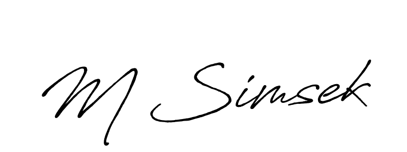 Make a short M Simsek signature style. Manage your documents anywhere anytime using Antro_Vectra_Bolder. Create and add eSignatures, submit forms, share and send files easily. M Simsek signature style 7 images and pictures png