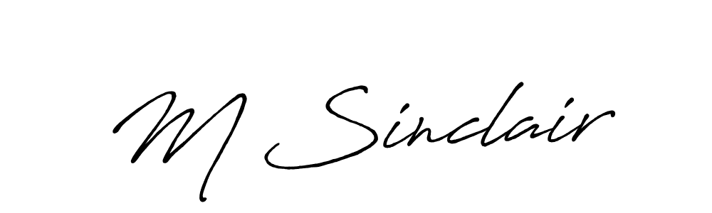 The best way (Antro_Vectra_Bolder) to make a short signature is to pick only two or three words in your name. The name M Sinclair include a total of six letters. For converting this name. M Sinclair signature style 7 images and pictures png