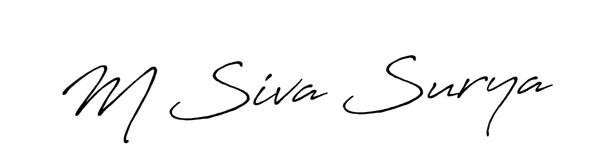 Check out images of Autograph of M Siva Surya name. Actor M Siva Surya Signature Style. Antro_Vectra_Bolder is a professional sign style online. M Siva Surya signature style 7 images and pictures png