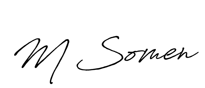 Antro_Vectra_Bolder is a professional signature style that is perfect for those who want to add a touch of class to their signature. It is also a great choice for those who want to make their signature more unique. Get M Somen name to fancy signature for free. M Somen signature style 7 images and pictures png