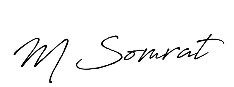 M Somrat stylish signature style. Best Handwritten Sign (Antro_Vectra_Bolder) for my name. Handwritten Signature Collection Ideas for my name M Somrat. M Somrat signature style 7 images and pictures png