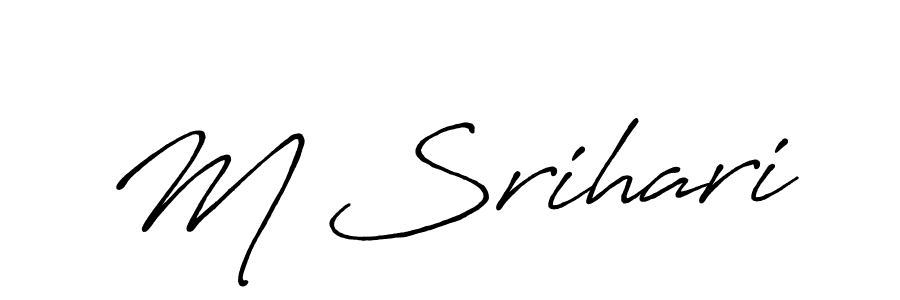 M Srihari stylish signature style. Best Handwritten Sign (Antro_Vectra_Bolder) for my name. Handwritten Signature Collection Ideas for my name M Srihari. M Srihari signature style 7 images and pictures png