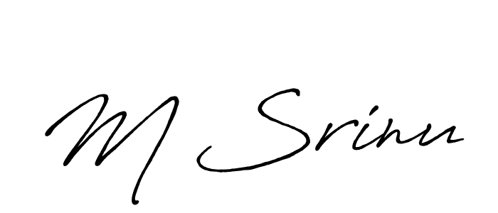 Make a beautiful signature design for name M Srinu. Use this online signature maker to create a handwritten signature for free. M Srinu signature style 7 images and pictures png