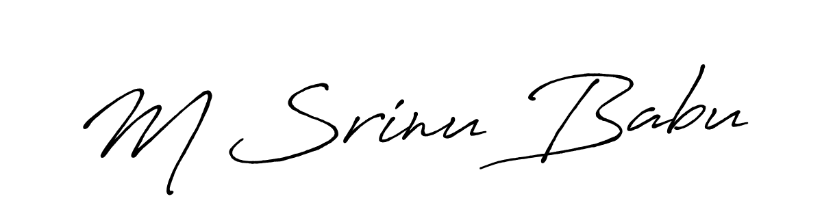 Also You can easily find your signature by using the search form. We will create M Srinu Babu name handwritten signature images for you free of cost using Antro_Vectra_Bolder sign style. M Srinu Babu signature style 7 images and pictures png