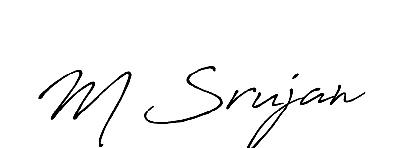 Also we have M Srujan name is the best signature style. Create professional handwritten signature collection using Antro_Vectra_Bolder autograph style. M Srujan signature style 7 images and pictures png