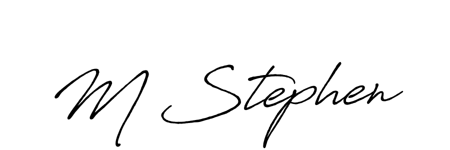 How to make M Stephen signature? Antro_Vectra_Bolder is a professional autograph style. Create handwritten signature for M Stephen name. M Stephen signature style 7 images and pictures png