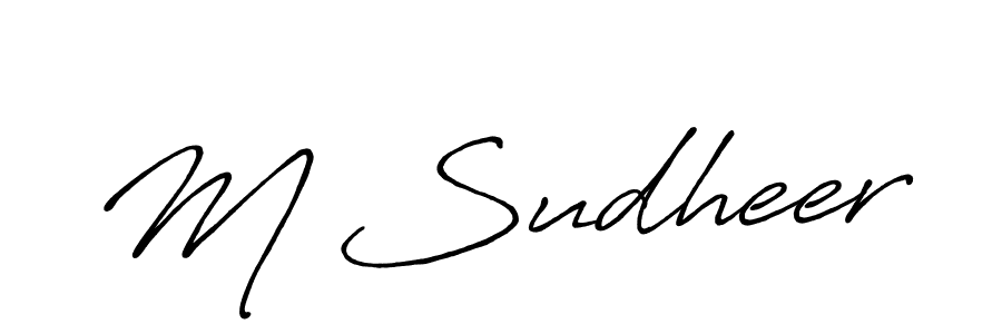 Make a beautiful signature design for name M Sudheer. Use this online signature maker to create a handwritten signature for free. M Sudheer signature style 7 images and pictures png