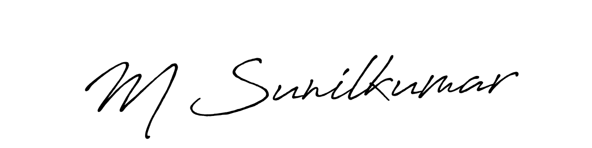 Once you've used our free online signature maker to create your best signature Antro_Vectra_Bolder style, it's time to enjoy all of the benefits that M Sunilkumar name signing documents. M Sunilkumar signature style 7 images and pictures png
