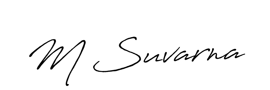 How to make M Suvarna signature? Antro_Vectra_Bolder is a professional autograph style. Create handwritten signature for M Suvarna name. M Suvarna signature style 7 images and pictures png