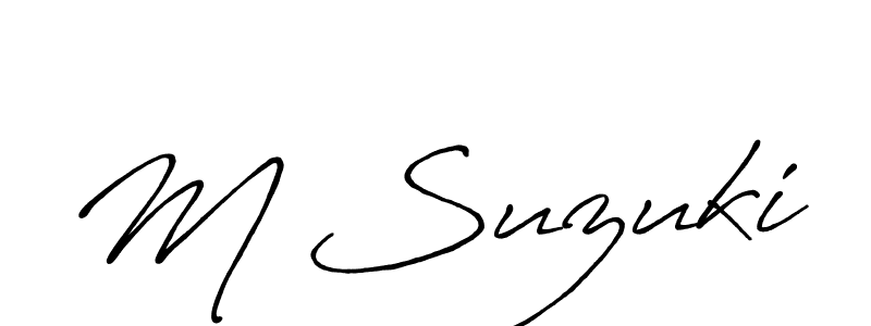 It looks lik you need a new signature style for name M Suzuki. Design unique handwritten (Antro_Vectra_Bolder) signature with our free signature maker in just a few clicks. M Suzuki signature style 7 images and pictures png