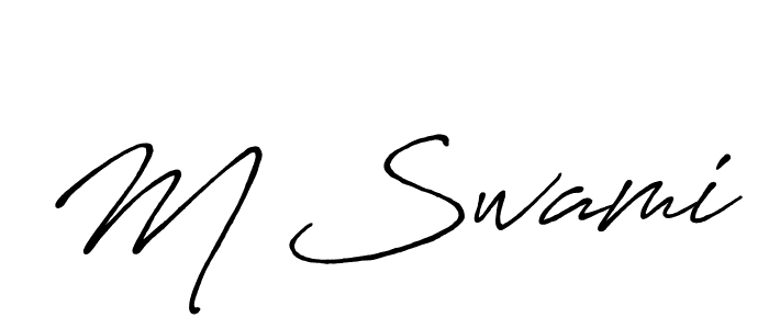 Design your own signature with our free online signature maker. With this signature software, you can create a handwritten (Antro_Vectra_Bolder) signature for name M Swami. M Swami signature style 7 images and pictures png