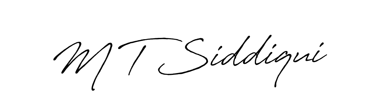 M T Siddiqui stylish signature style. Best Handwritten Sign (Antro_Vectra_Bolder) for my name. Handwritten Signature Collection Ideas for my name M T Siddiqui. M T Siddiqui signature style 7 images and pictures png