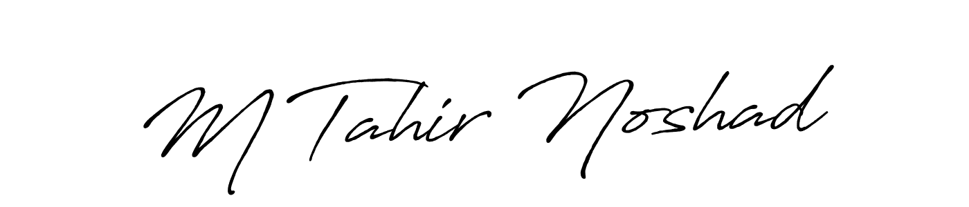 Also we have M Tahir Noshad name is the best signature style. Create professional handwritten signature collection using Antro_Vectra_Bolder autograph style. M Tahir Noshad signature style 7 images and pictures png