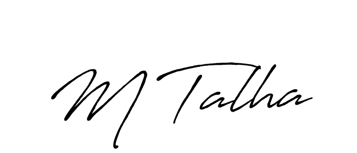 The best way (Antro_Vectra_Bolder) to make a short signature is to pick only two or three words in your name. The name M Talha include a total of six letters. For converting this name. M Talha signature style 7 images and pictures png