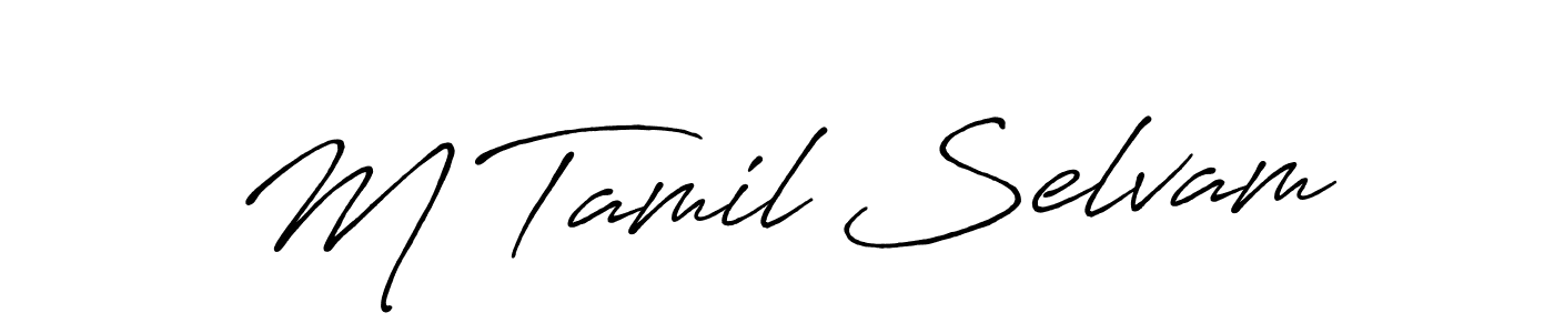 Once you've used our free online signature maker to create your best signature Antro_Vectra_Bolder style, it's time to enjoy all of the benefits that M Tamil Selvam name signing documents. M Tamil Selvam signature style 7 images and pictures png
