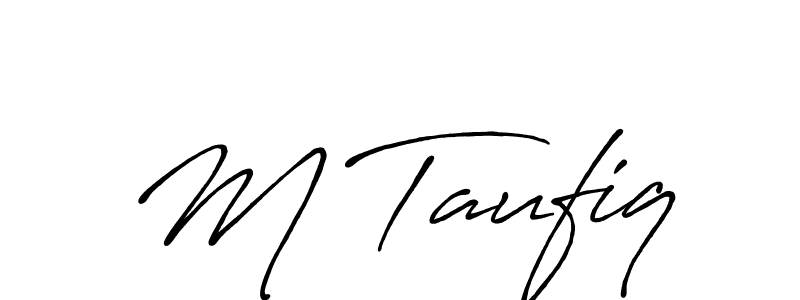 Once you've used our free online signature maker to create your best signature Antro_Vectra_Bolder style, it's time to enjoy all of the benefits that M Taufiq name signing documents. M Taufiq signature style 7 images and pictures png