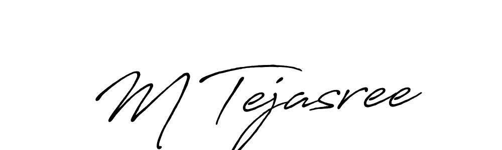 Also we have M Tejasree name is the best signature style. Create professional handwritten signature collection using Antro_Vectra_Bolder autograph style. M Tejasree signature style 7 images and pictures png