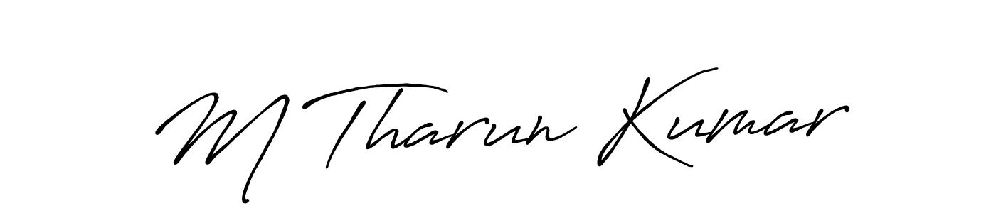 M Tharun Kumar stylish signature style. Best Handwritten Sign (Antro_Vectra_Bolder) for my name. Handwritten Signature Collection Ideas for my name M Tharun Kumar. M Tharun Kumar signature style 7 images and pictures png