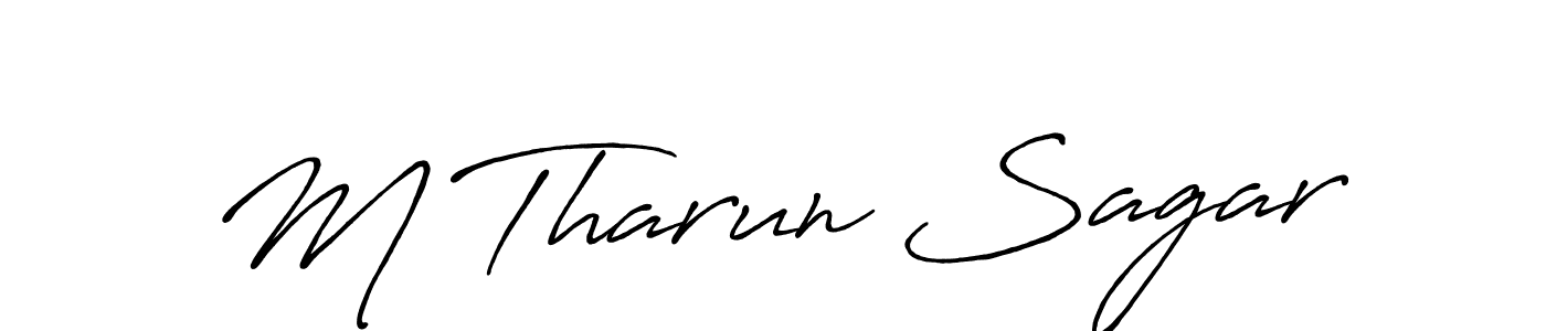 Also we have M Tharun Sagar name is the best signature style. Create professional handwritten signature collection using Antro_Vectra_Bolder autograph style. M Tharun Sagar signature style 7 images and pictures png