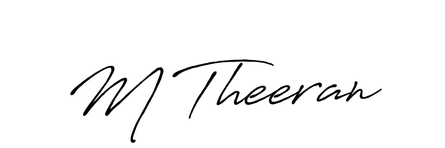 if you are searching for the best signature style for your name M Theeran. so please give up your signature search. here we have designed multiple signature styles  using Antro_Vectra_Bolder. M Theeran signature style 7 images and pictures png