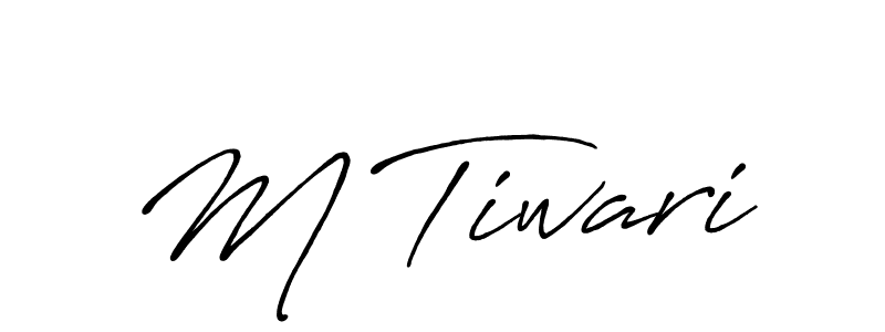 How to make M Tiwari name signature. Use Antro_Vectra_Bolder style for creating short signs online. This is the latest handwritten sign. M Tiwari signature style 7 images and pictures png