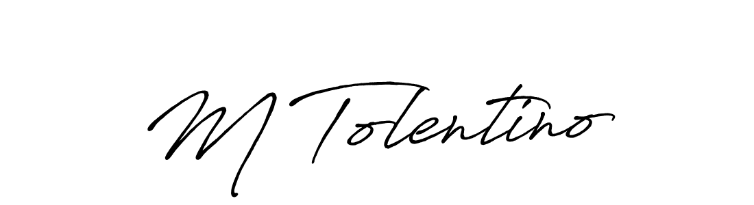 Also we have M Tolentino name is the best signature style. Create professional handwritten signature collection using Antro_Vectra_Bolder autograph style. M Tolentino signature style 7 images and pictures png