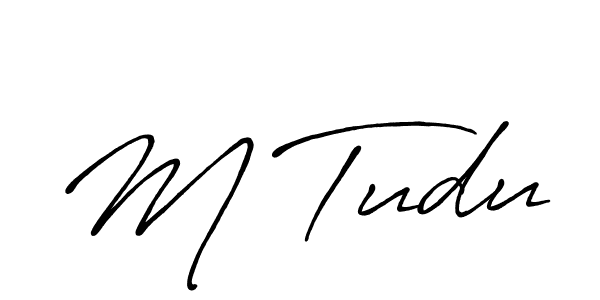 Also You can easily find your signature by using the search form. We will create M Tudu name handwritten signature images for you free of cost using Antro_Vectra_Bolder sign style. M Tudu signature style 7 images and pictures png