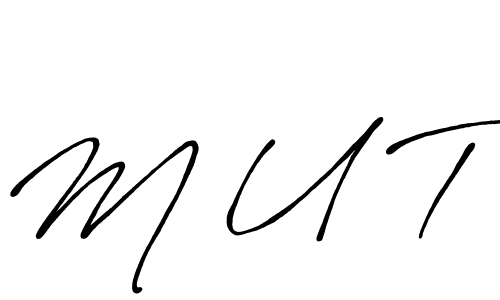 It looks lik you need a new signature style for name M U T. Design unique handwritten (Antro_Vectra_Bolder) signature with our free signature maker in just a few clicks. M U T signature style 7 images and pictures png