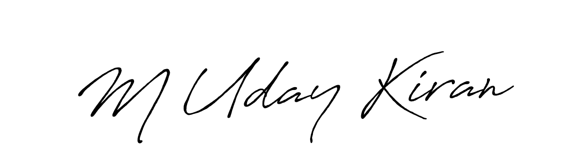 if you are searching for the best signature style for your name M Uday Kiran. so please give up your signature search. here we have designed multiple signature styles  using Antro_Vectra_Bolder. M Uday Kiran signature style 7 images and pictures png