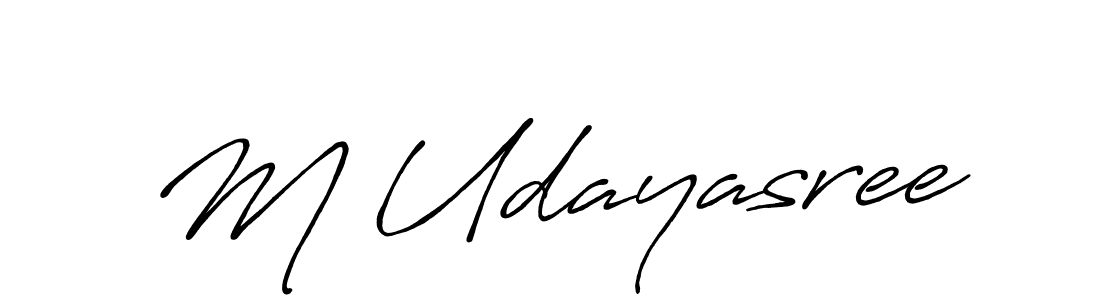 Use a signature maker to create a handwritten signature online. With this signature software, you can design (Antro_Vectra_Bolder) your own signature for name M Udayasree. M Udayasree signature style 7 images and pictures png