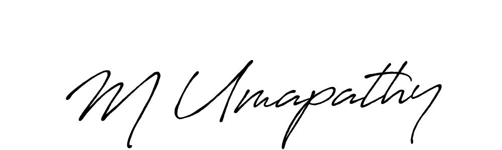 How to make M Umapathy name signature. Use Antro_Vectra_Bolder style for creating short signs online. This is the latest handwritten sign. M Umapathy signature style 7 images and pictures png