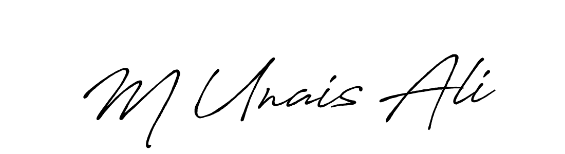 Also we have M Unais Ali name is the best signature style. Create professional handwritten signature collection using Antro_Vectra_Bolder autograph style. M Unais Ali signature style 7 images and pictures png