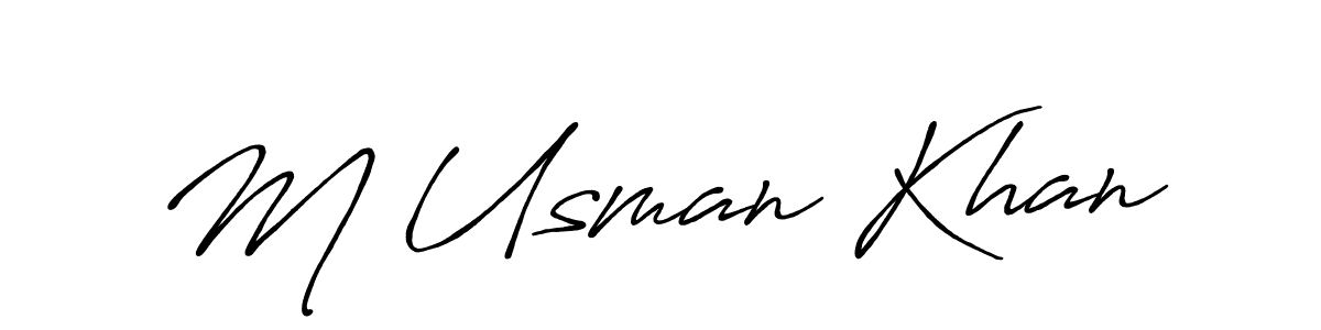 Make a short M Usman Khan signature style. Manage your documents anywhere anytime using Antro_Vectra_Bolder. Create and add eSignatures, submit forms, share and send files easily. M Usman Khan signature style 7 images and pictures png