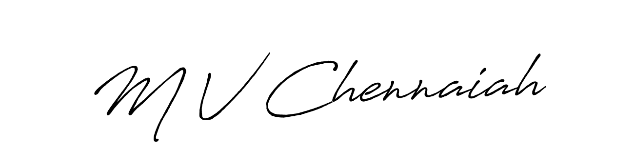 It looks lik you need a new signature style for name M V Chennaiah. Design unique handwritten (Antro_Vectra_Bolder) signature with our free signature maker in just a few clicks. M V Chennaiah signature style 7 images and pictures png