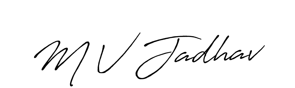 Here are the top 10 professional signature styles for the name M V Jadhav. These are the best autograph styles you can use for your name. M V Jadhav signature style 7 images and pictures png